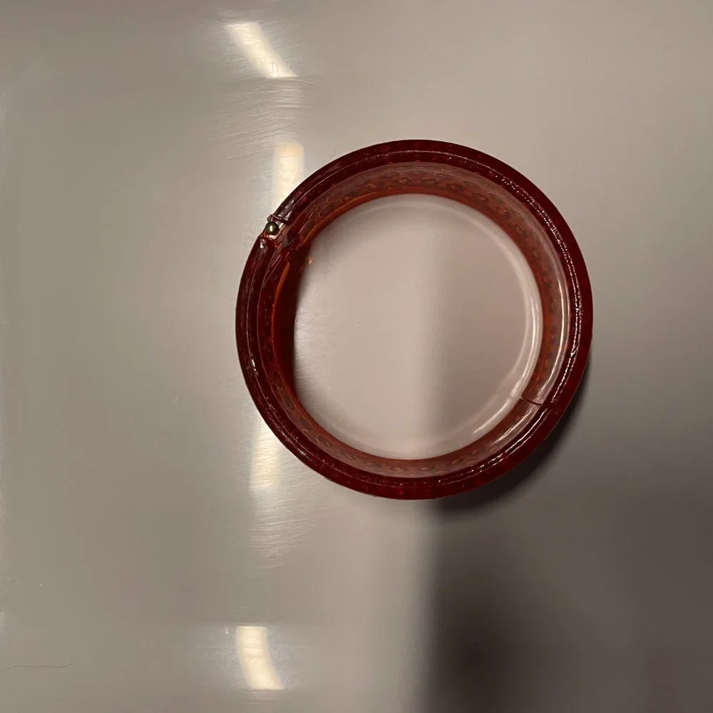 Red Faux Rhinestone Bangle - Picture 3 of 6